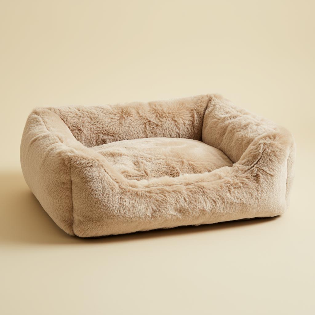 Plush crate bed